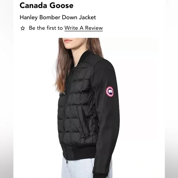 Canada Goose Woman’s Black Bomber Jacket - Picture 5 of 5